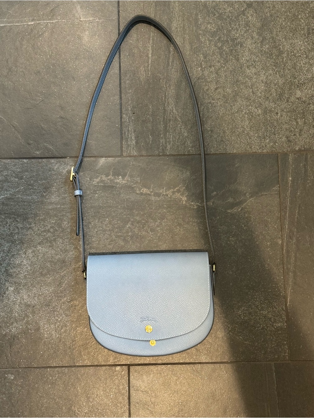 Longchamp Épure Leather Crossbody Bag – Powder Blue - Picture 13 of 14